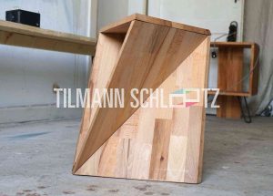 three faced wood stool Triface